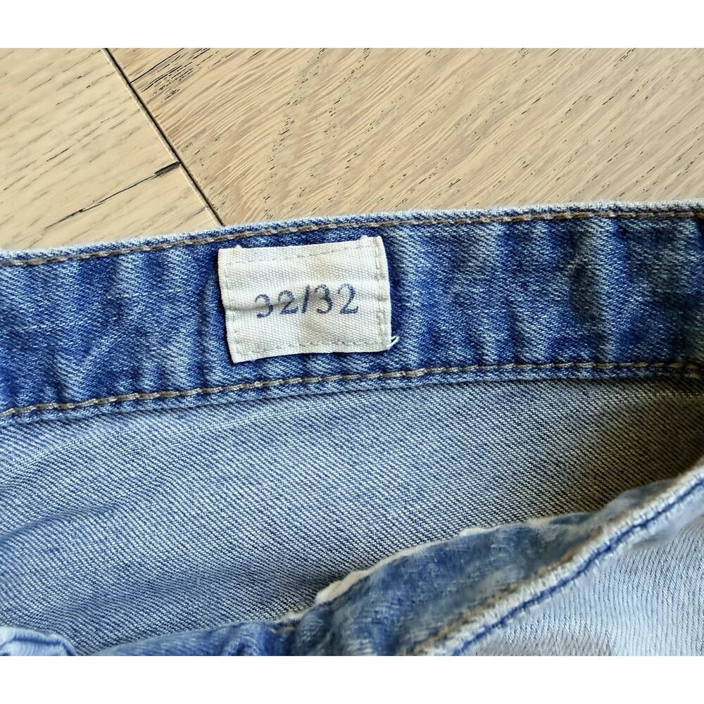 Smoke Rise DNM CO. Men Jeans 32X32 Light Blue Denim Distressed Bar Code Y2K - Picture 3 of 6